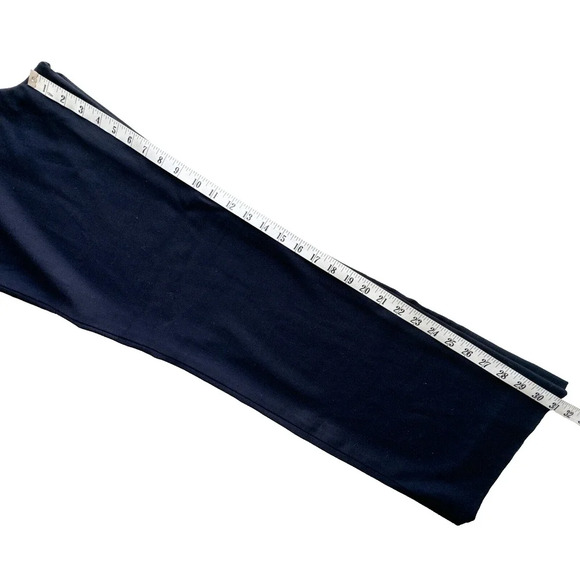 Ralph Lauren Black Label Stretch Wool Textured Trouser Blue Pants Womens 10 - Picture 14 of 15